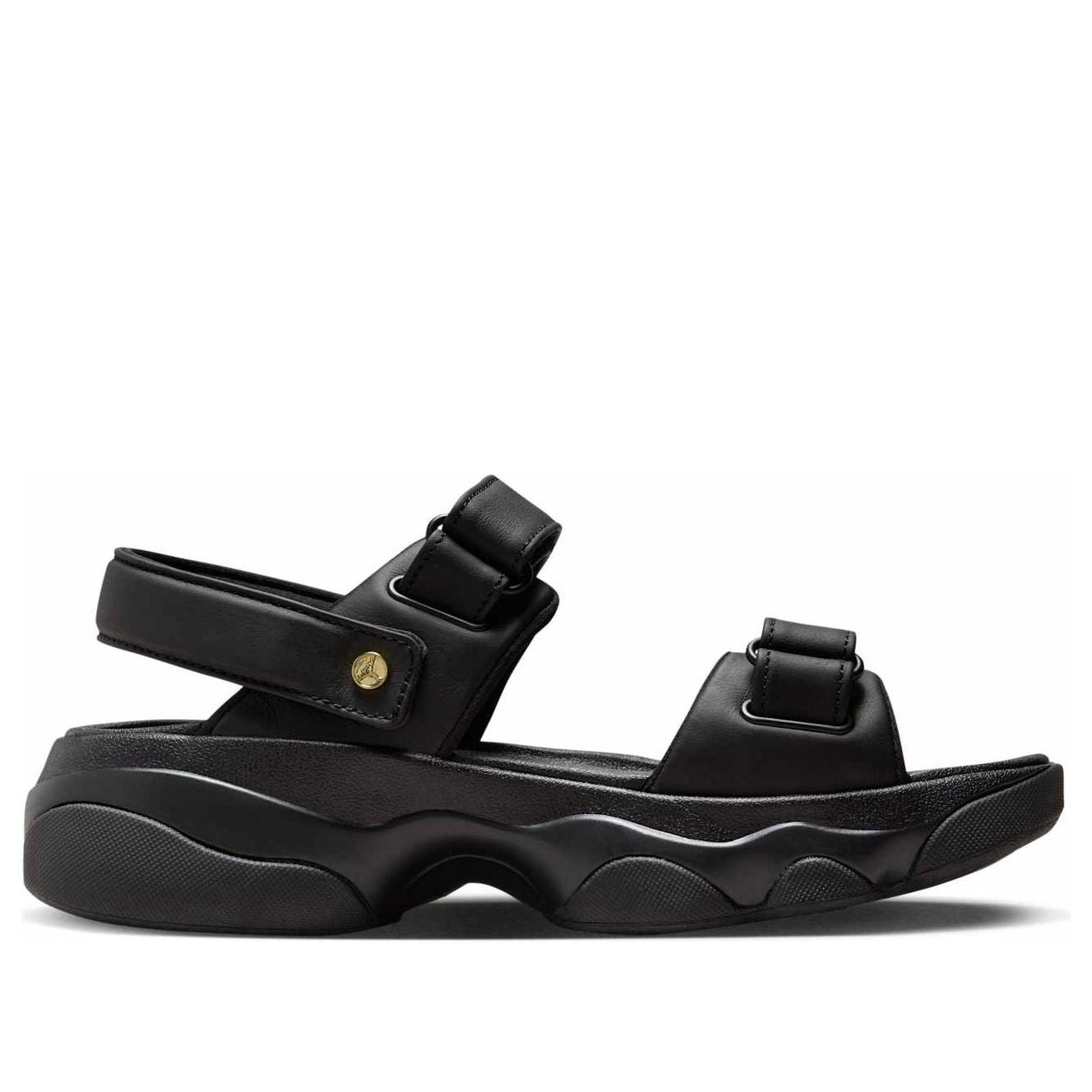 (WMNS) Air Jordan Deja Sandals 'Black Metallic Gold' FN5036-001 - 2