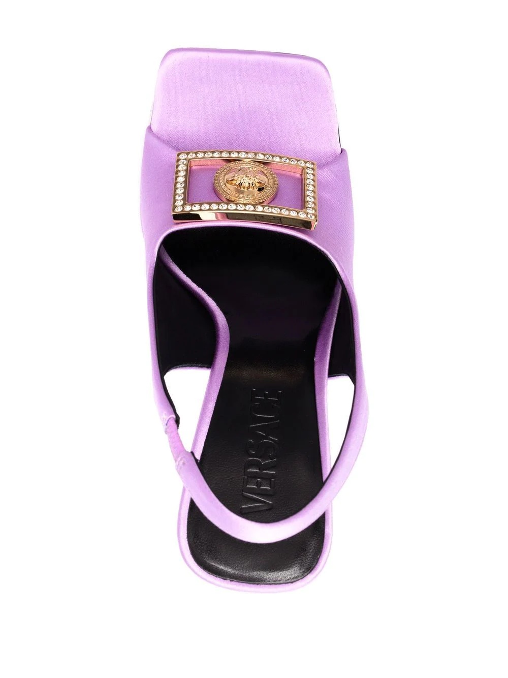 Versace Crystal 110mm satin sandals - 4