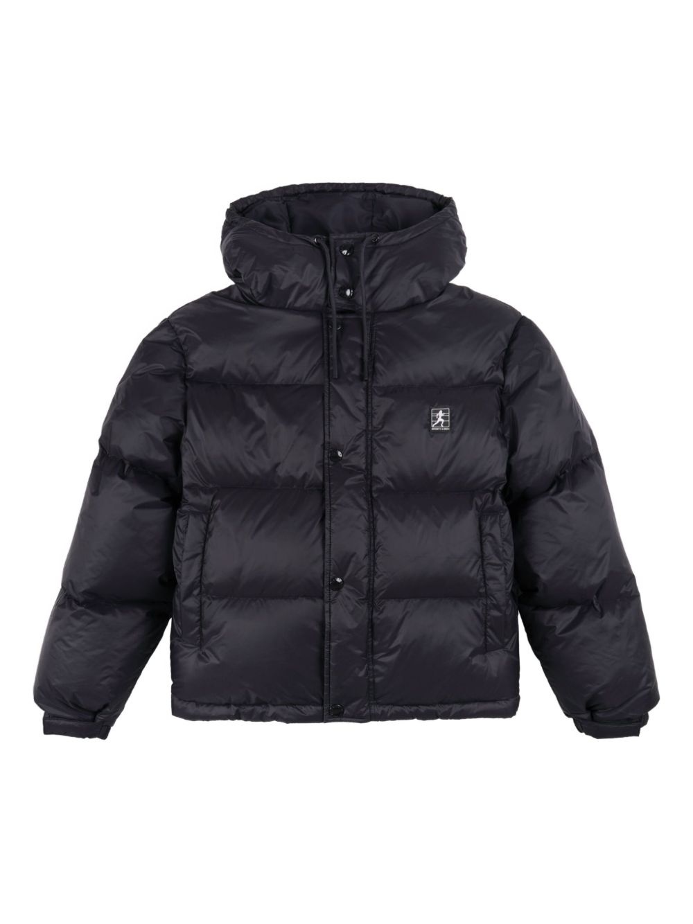 logo-patch puffer jacket - 1