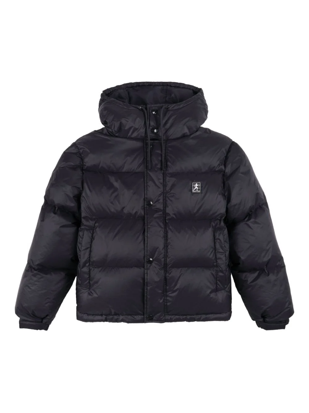 logo-patch puffer jacket - 1