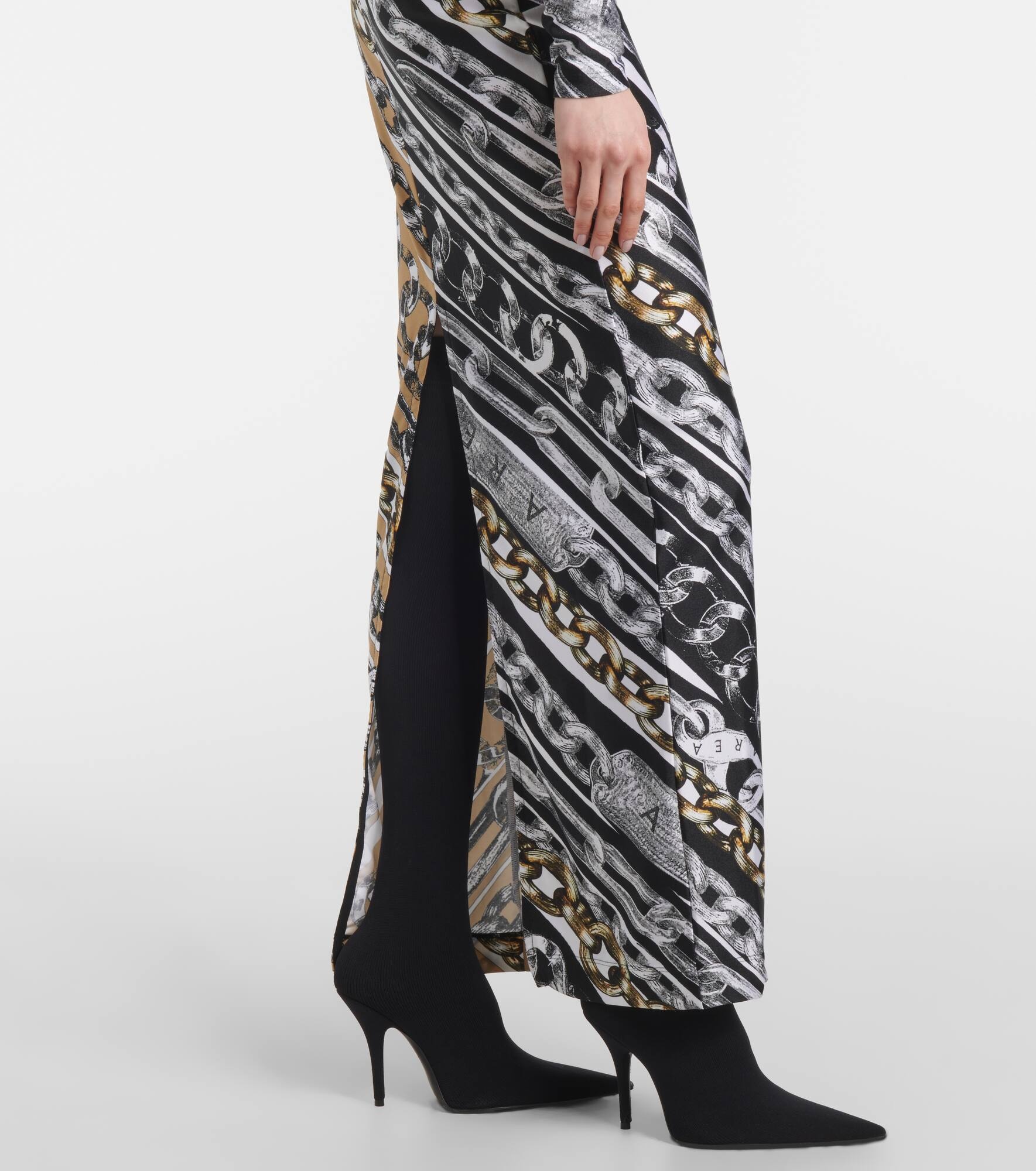 Colorblocked printed maxi dress - 5