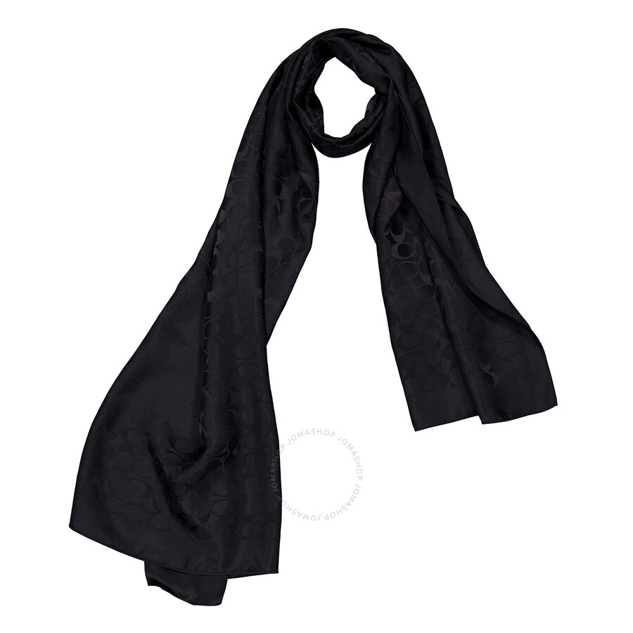 Coach Black Signature Shawl - 4