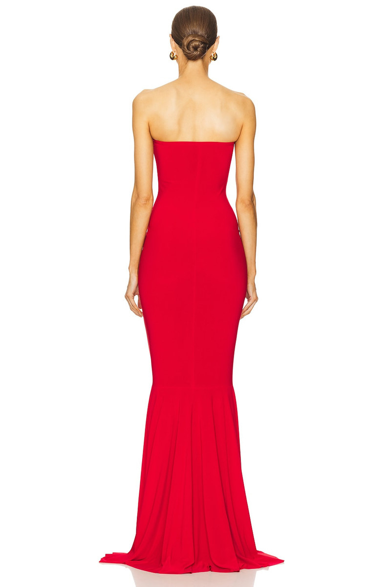 NORMA KAMALI x REVOLVE Strapless Shirred Front Fishtail Gown outlook