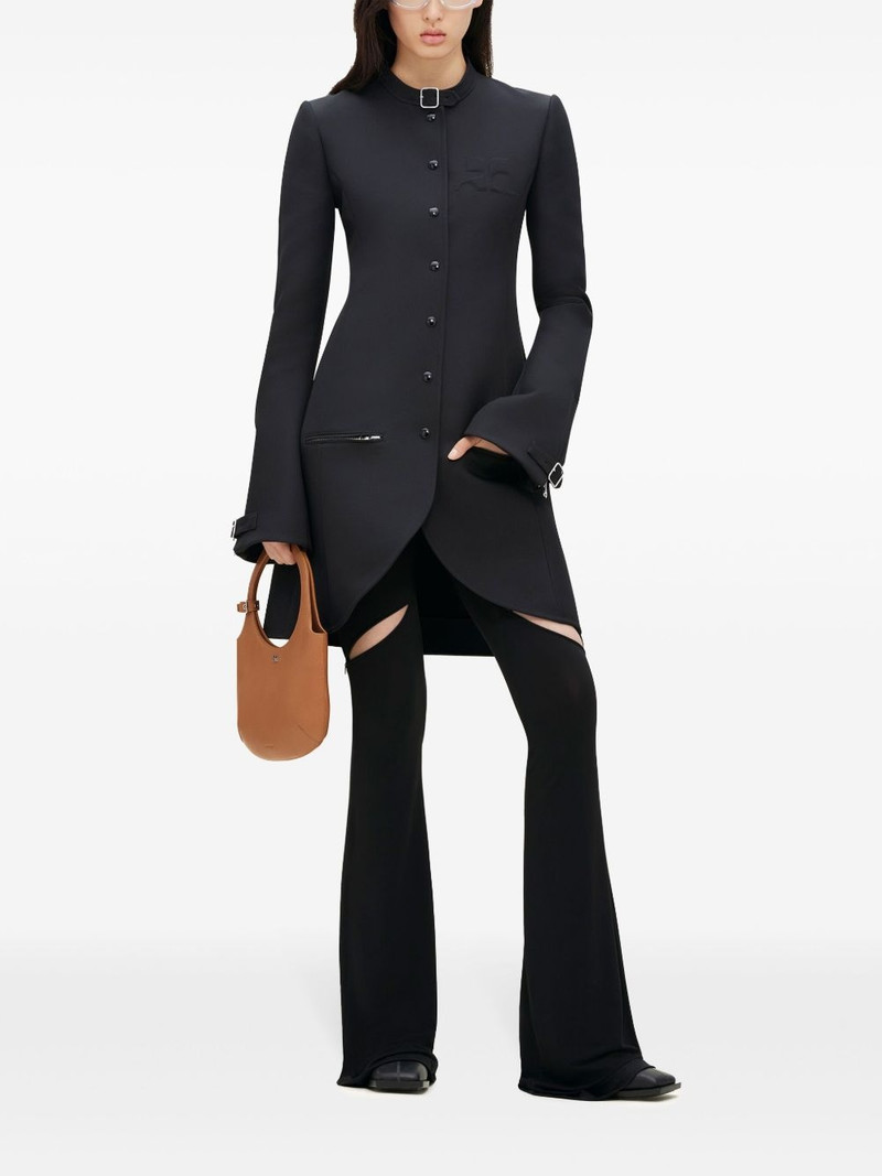 courrèges Ellipse single-breast coat outlook