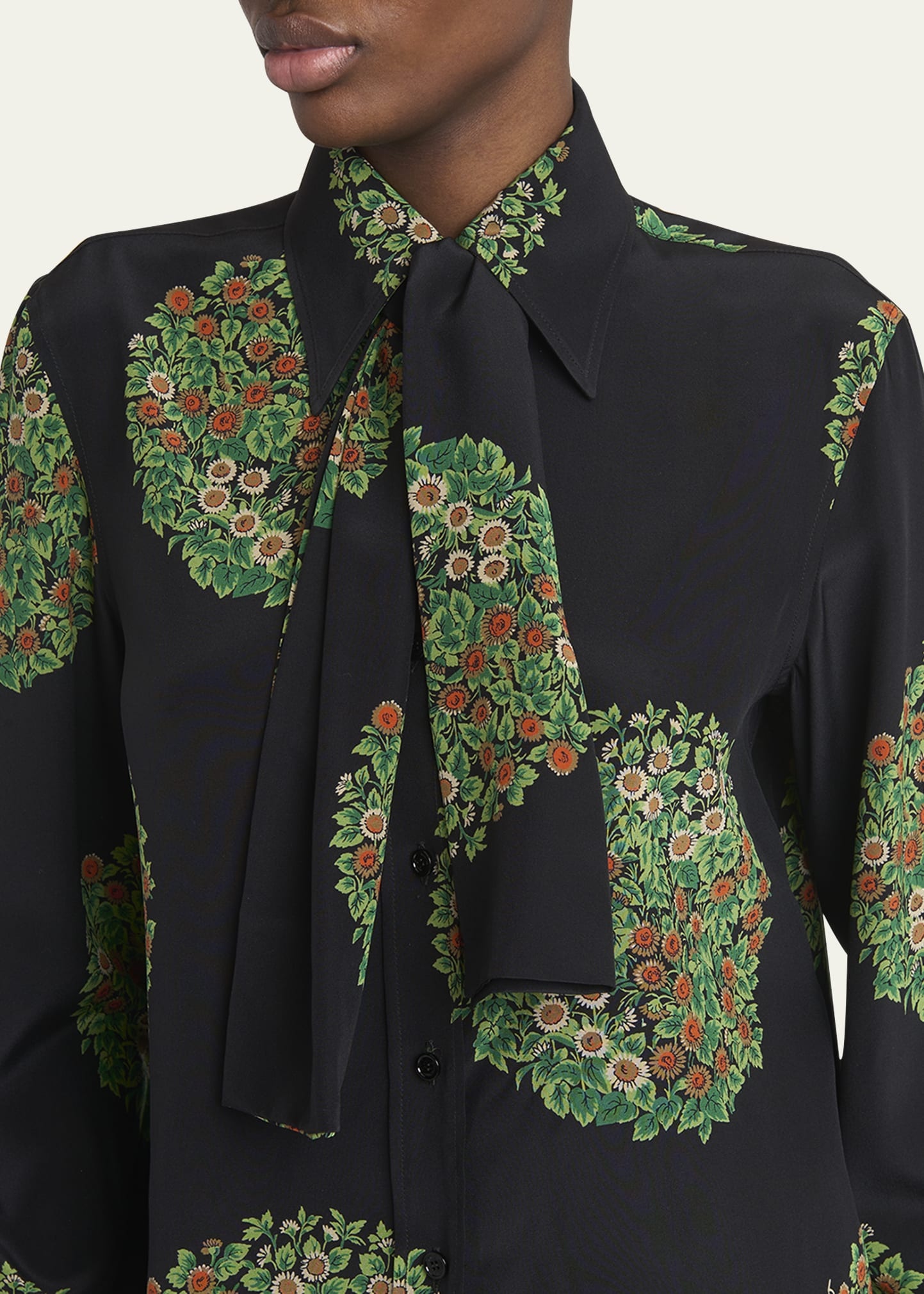 Floral-Print Silk Crepe De Chine Shirt - 5