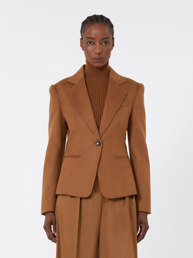 GLENN Short camel drap jacket 3