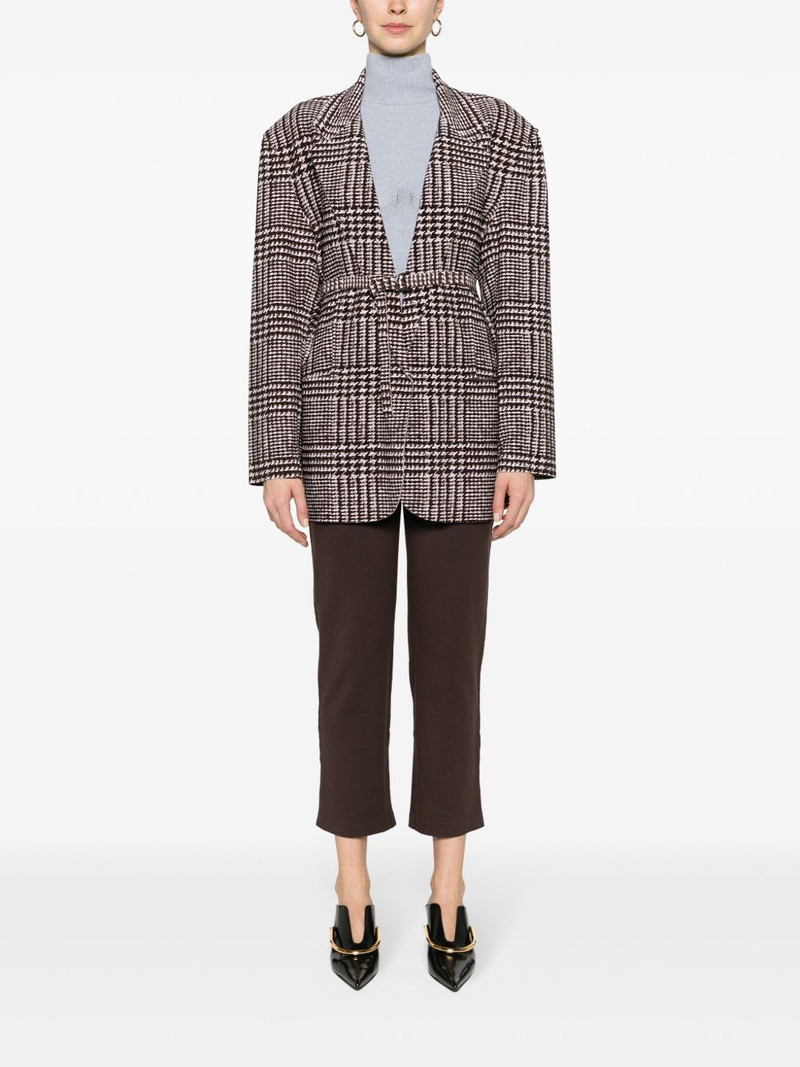 NORMA KAMALI Glenn Plaid Tweed single-breasted blazer outlook