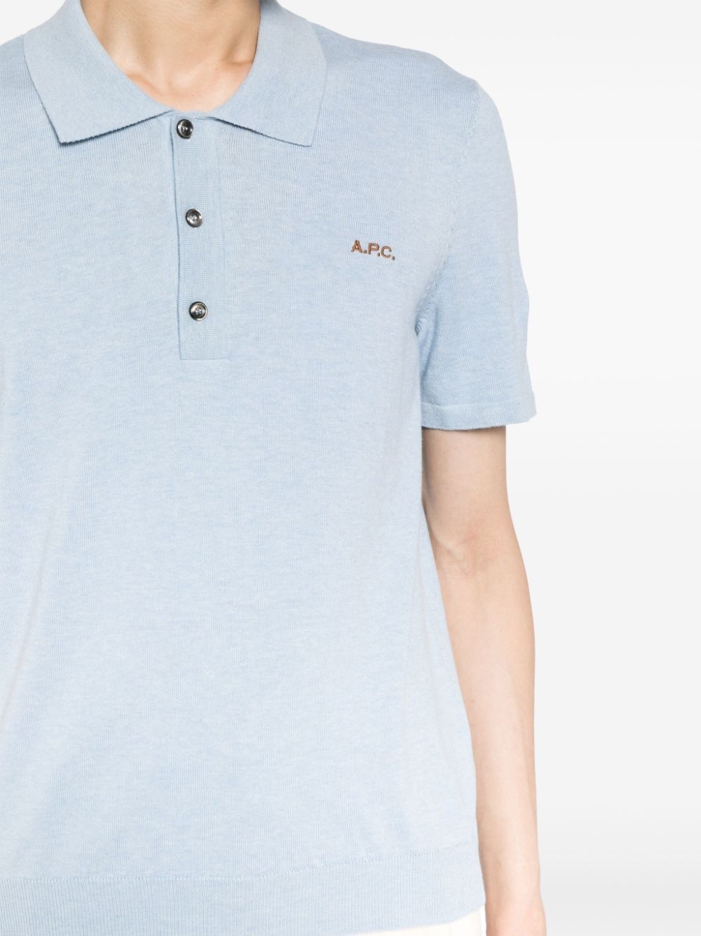 logo-embroidered cotton polo shirt - 5