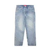 Supreme Supreme S Logo Loose Fit Jean 'Washed Blue' | REVERSIBLE