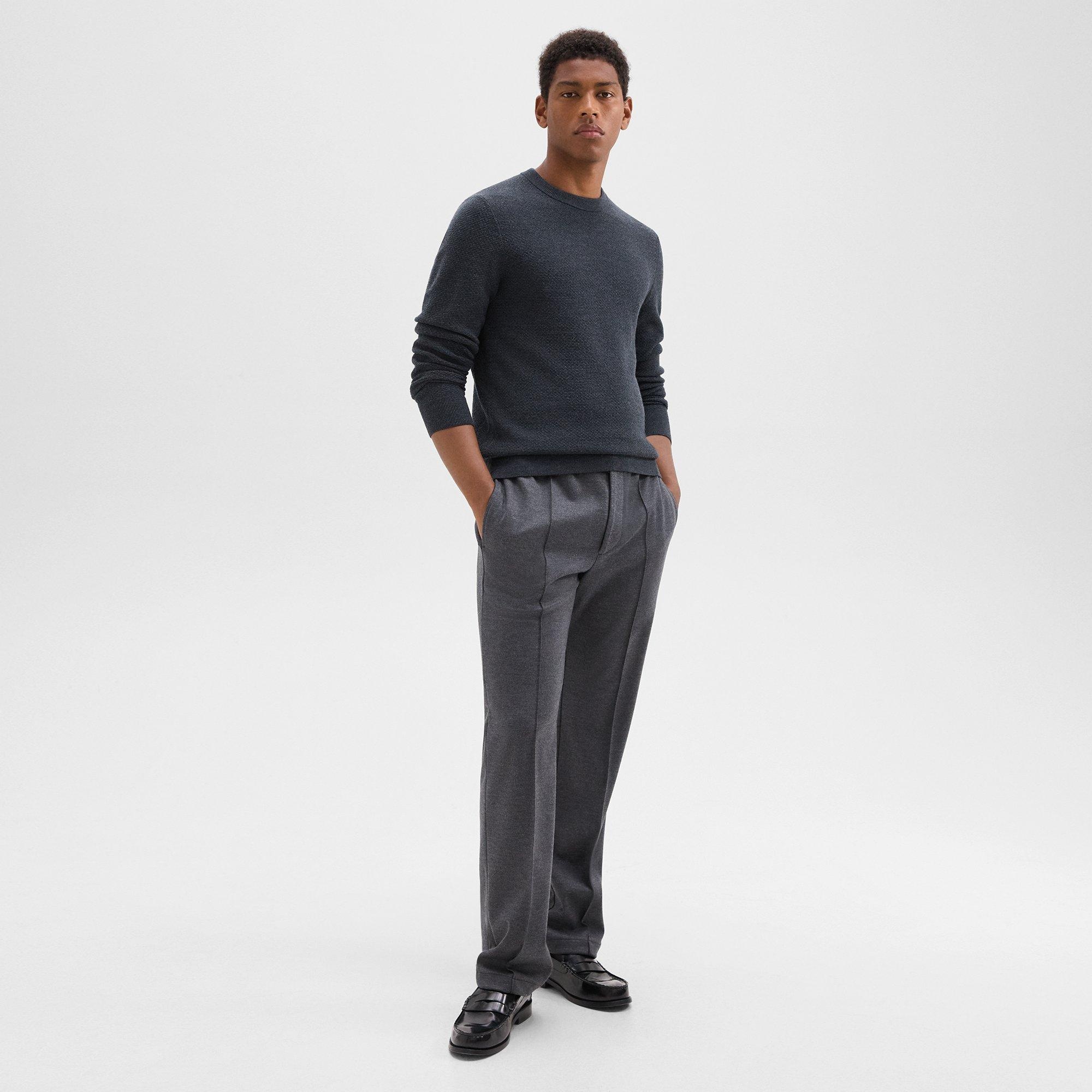 Straight-Leg Drawstring Pant in Wool-Blend Knit - 3