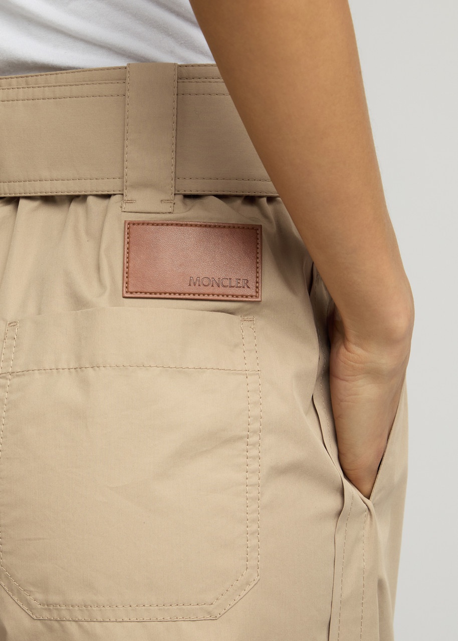 Moncler Wide-leg Cotton-blend Poplin Trousers - 5