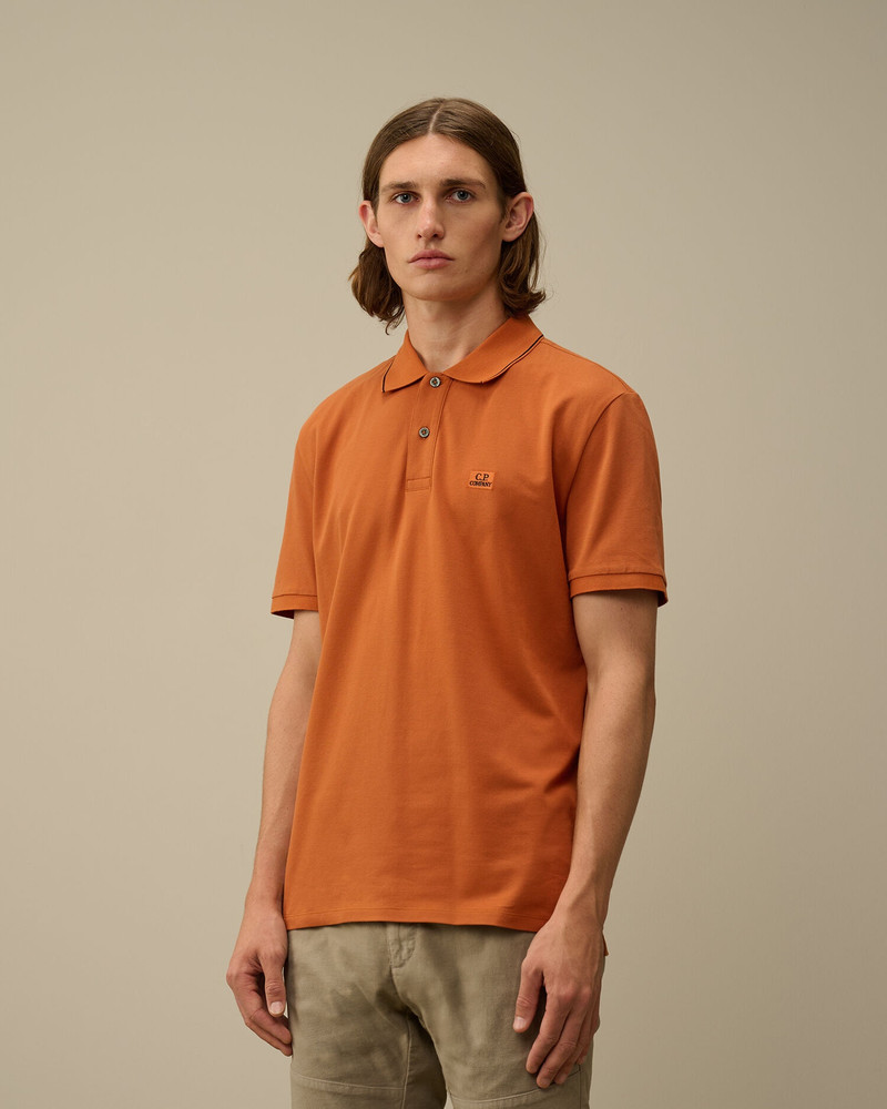 C.P. Company Stretch Piquet Striped Collar Polo outlook