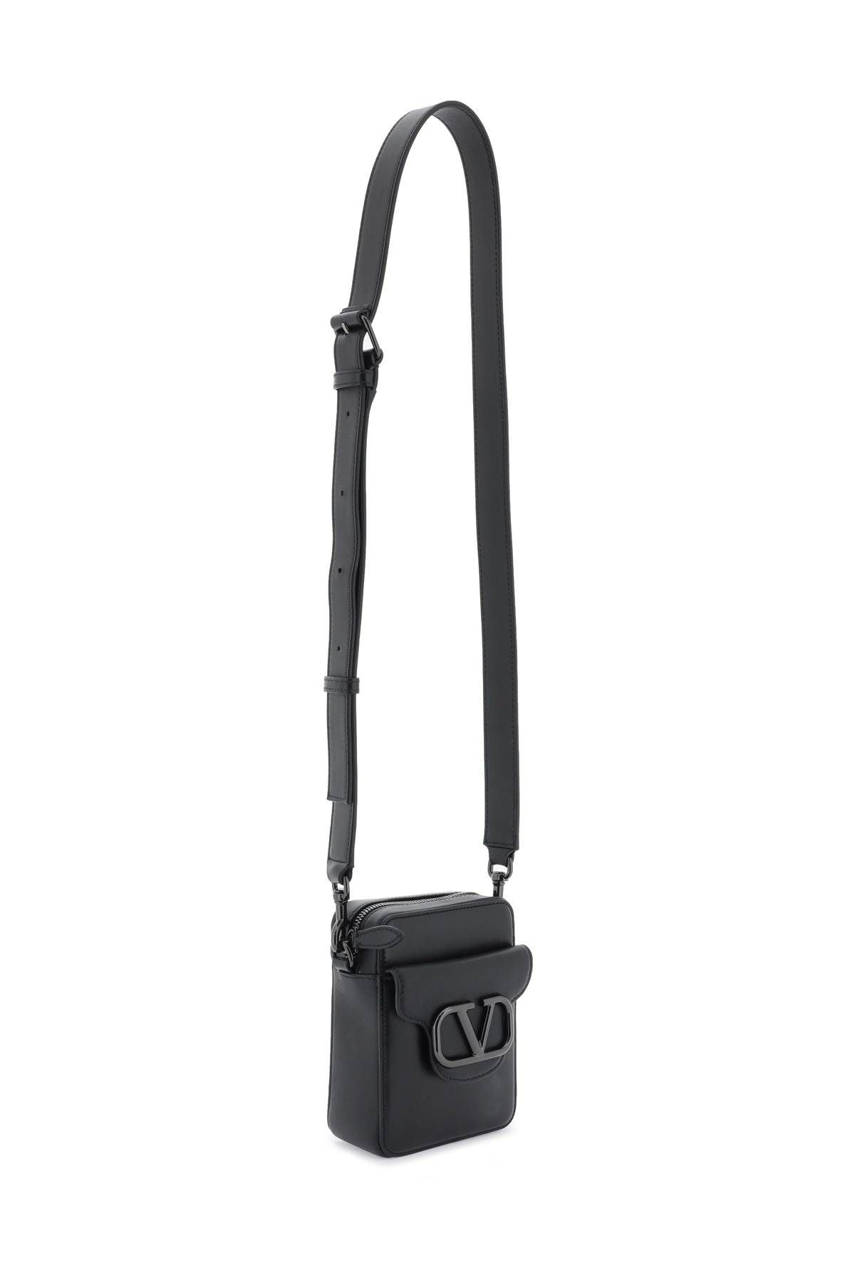 【VALENTINO】 MINI LOCO CROSSBODY BAG Mini Valentino Garavani Locò Crossbody Calfskin Bag for Man