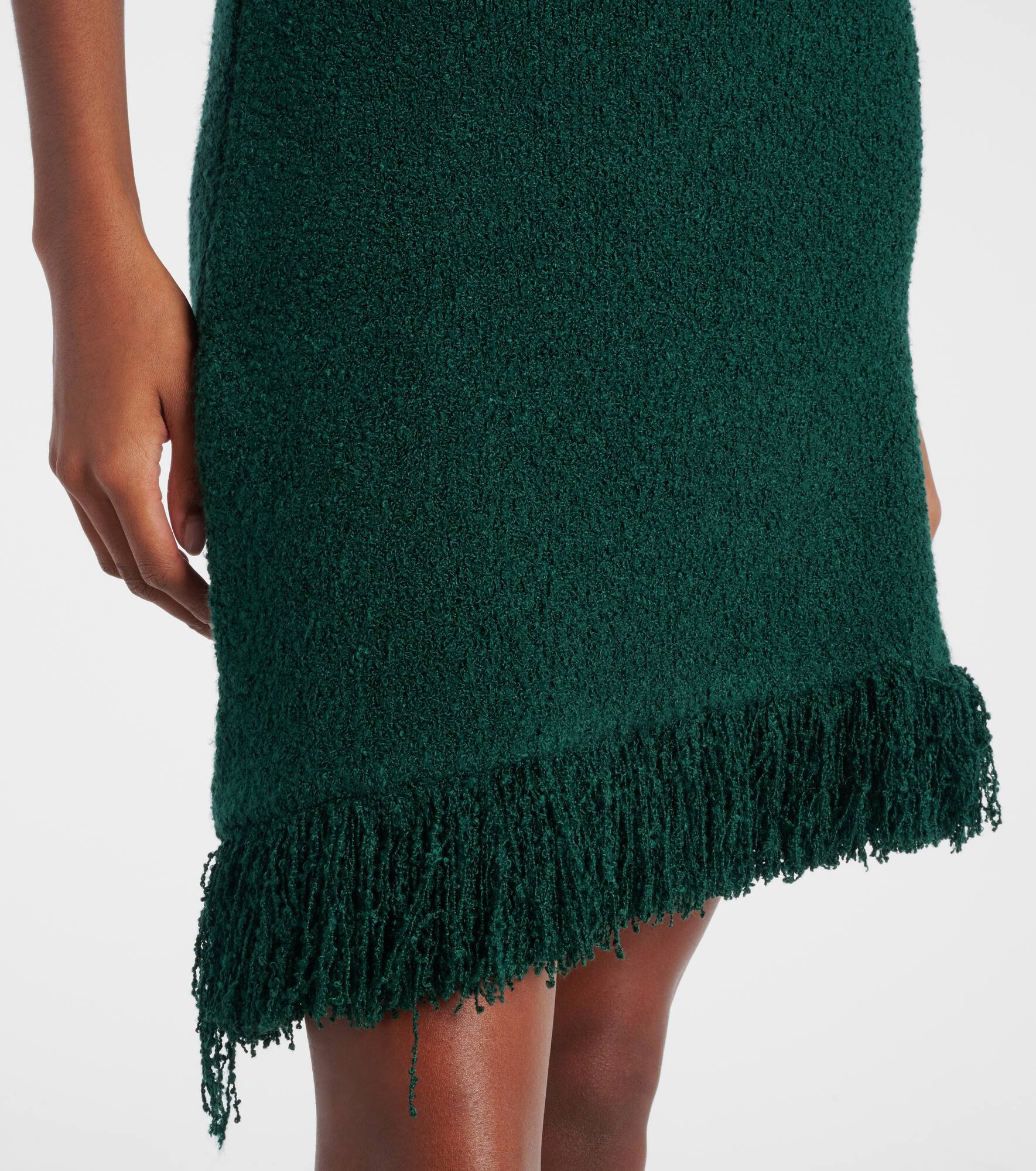 Fringed silk-blend minidress - 5