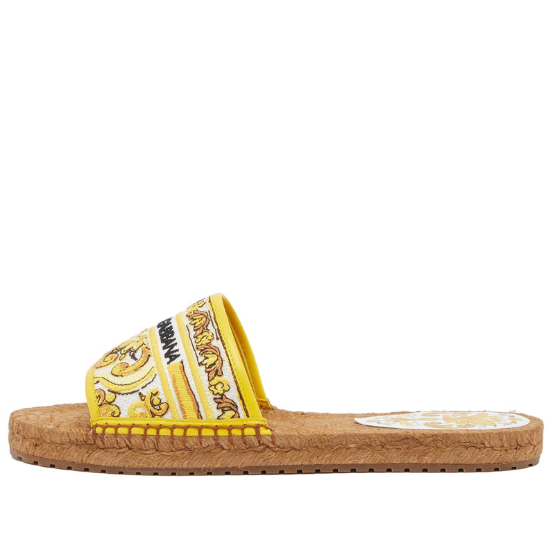 Dolce & Gabbana Raffia and Printed Espadrille 1