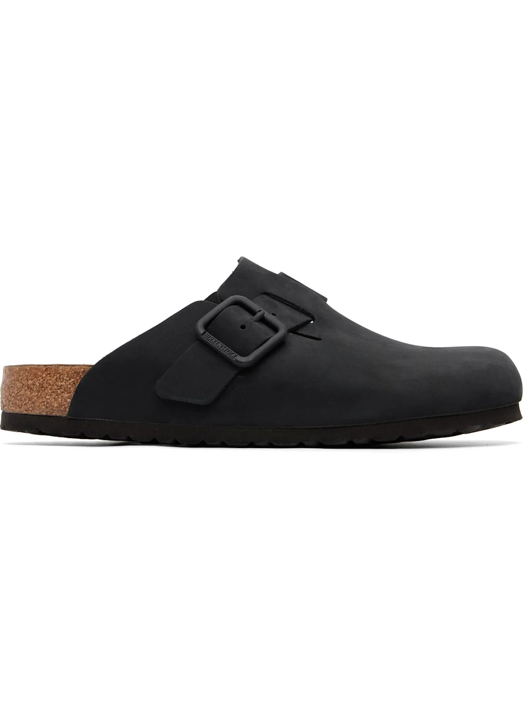 Black Regular Boston Wire Buckle Slip-on Loafers - 1