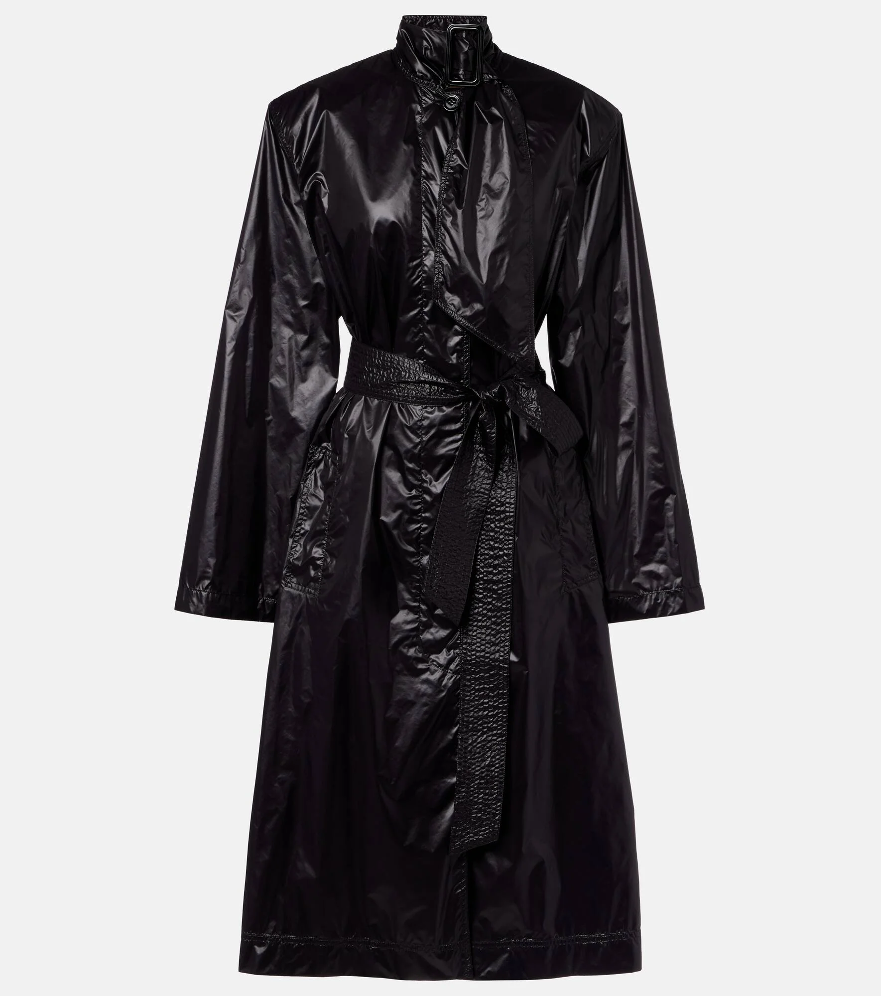 Bow-detail belted trench coat - 1
