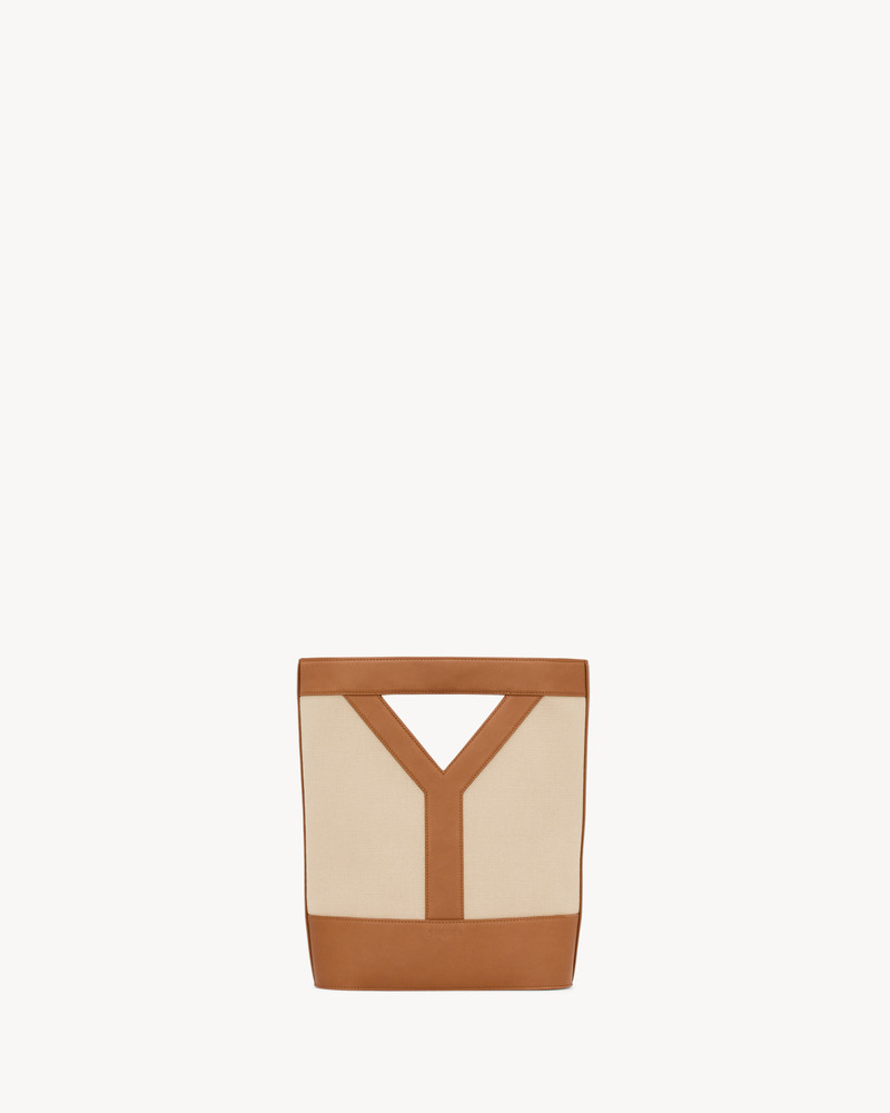 Y SMALL BUCKET IN CANVAS AND LEATHER 1