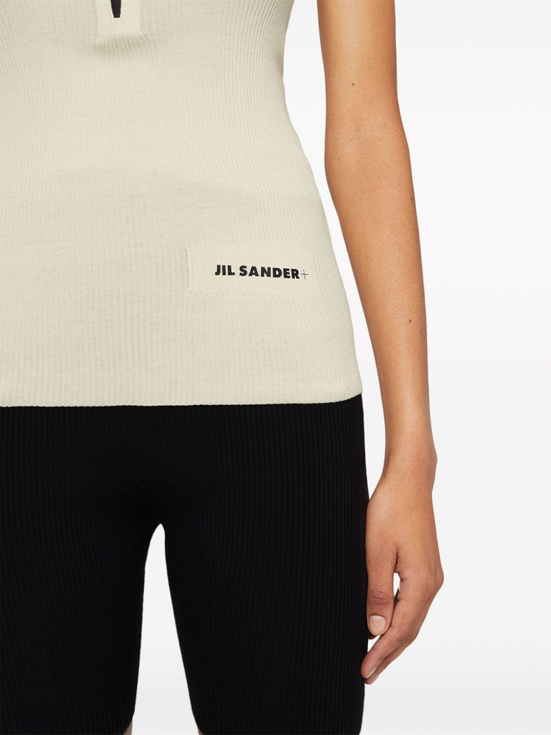 logo-print fine-ribbed tank top 5