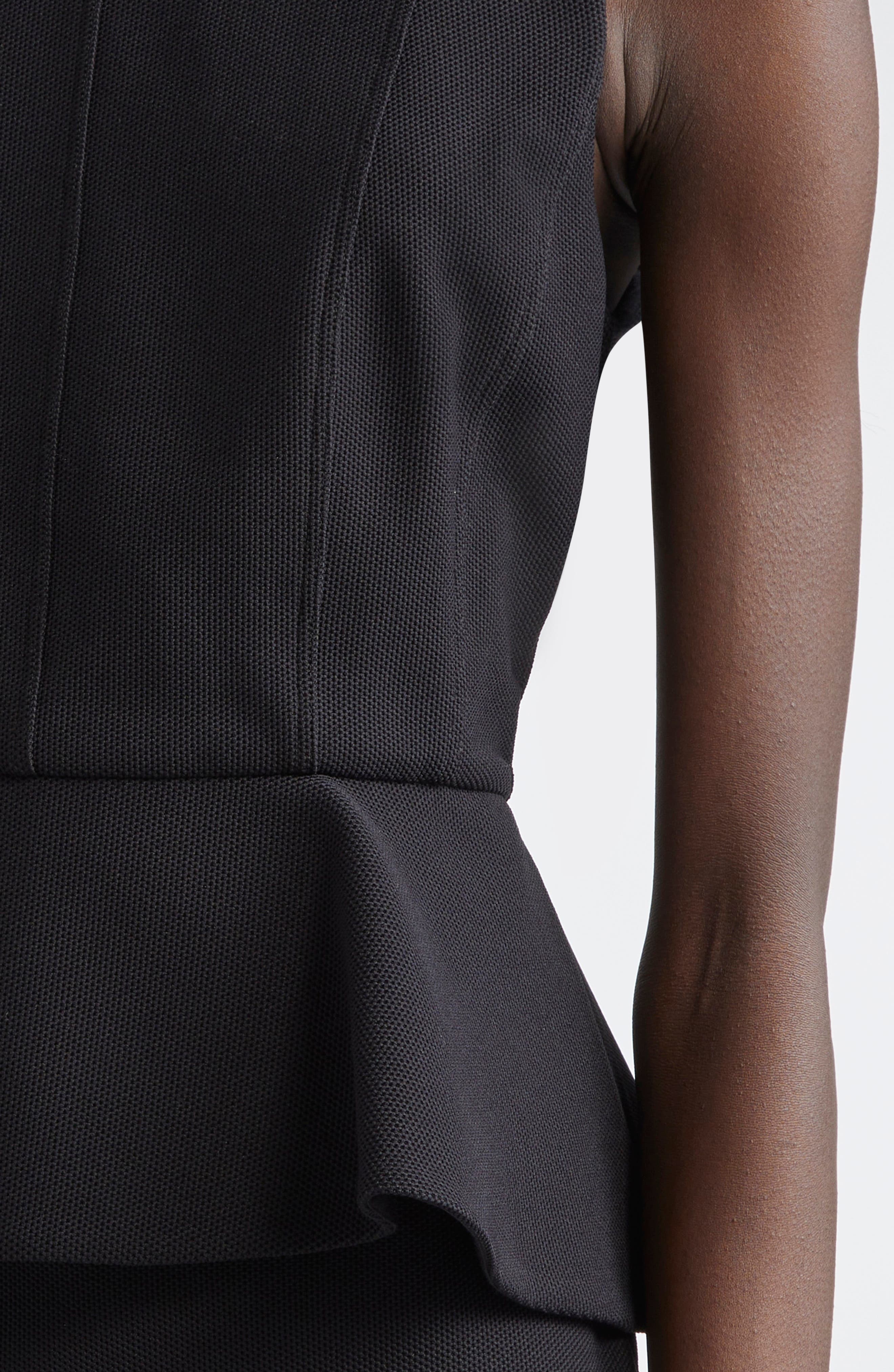 Max Mara Cosmos Sleeveless Knit Peplum Dress in Black at Nordstrom - 4