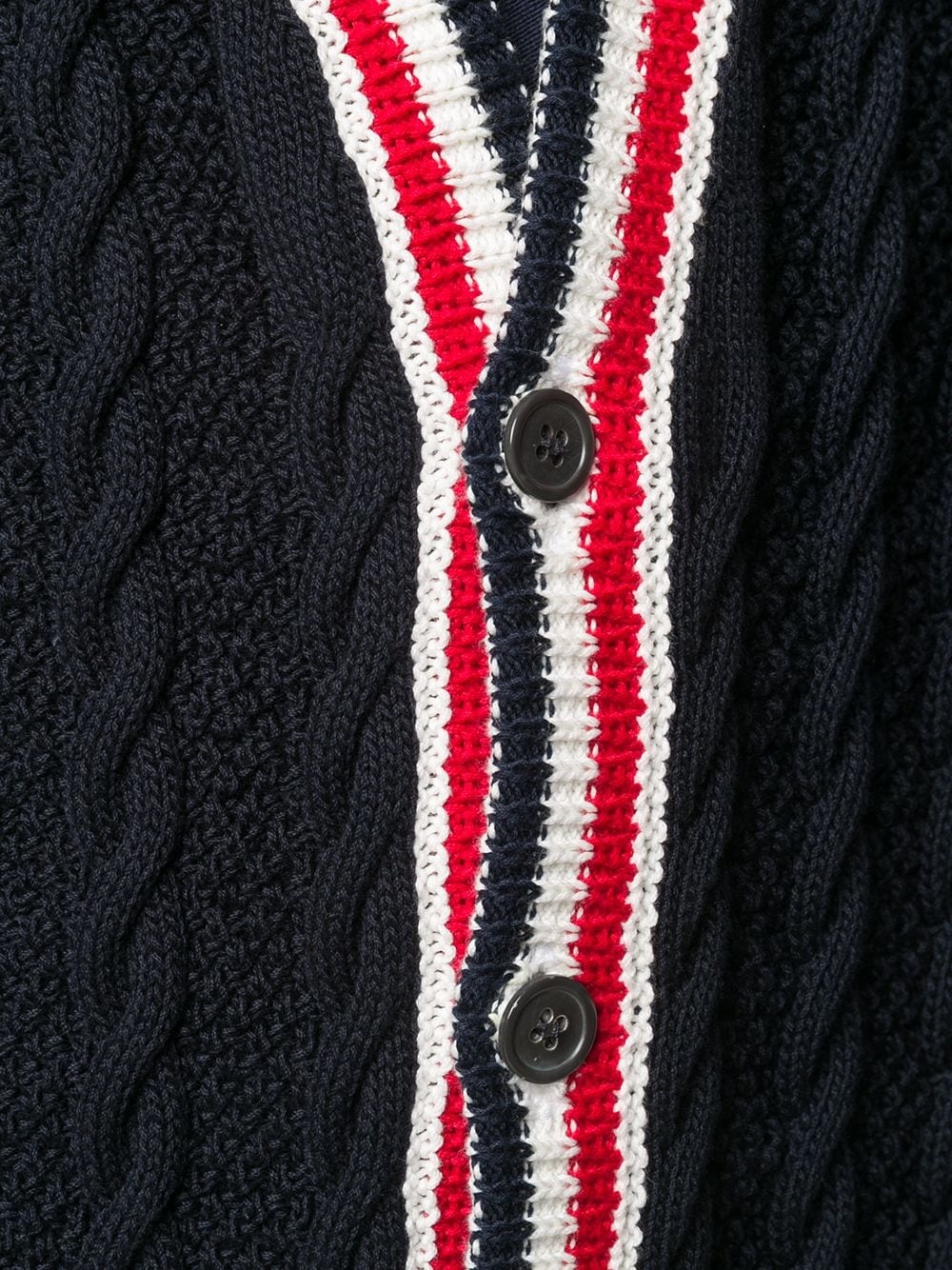 cable knit V-neck cardigan - 5