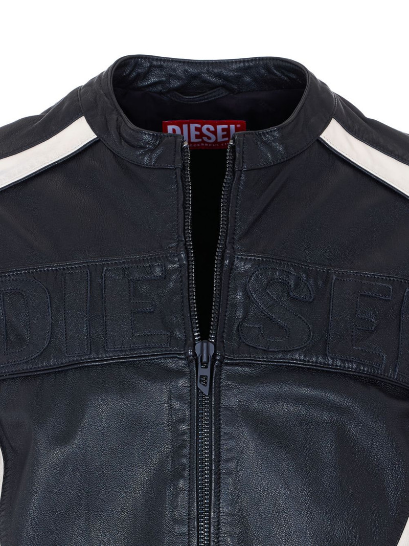 L-Adam logo-embossed zip-up jacket 4