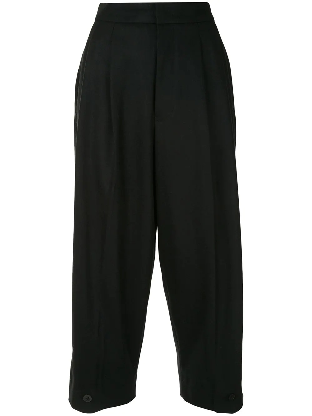 high-waist cropped trousers - 1