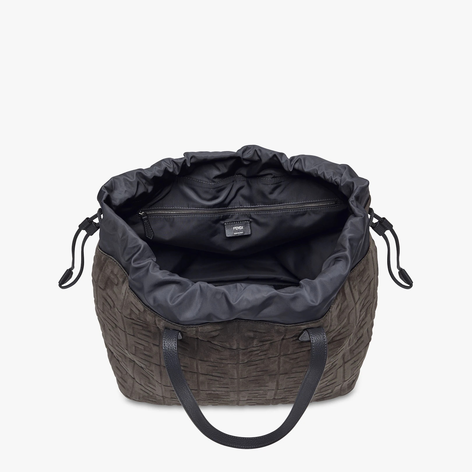 Dark gray suede bag - 4