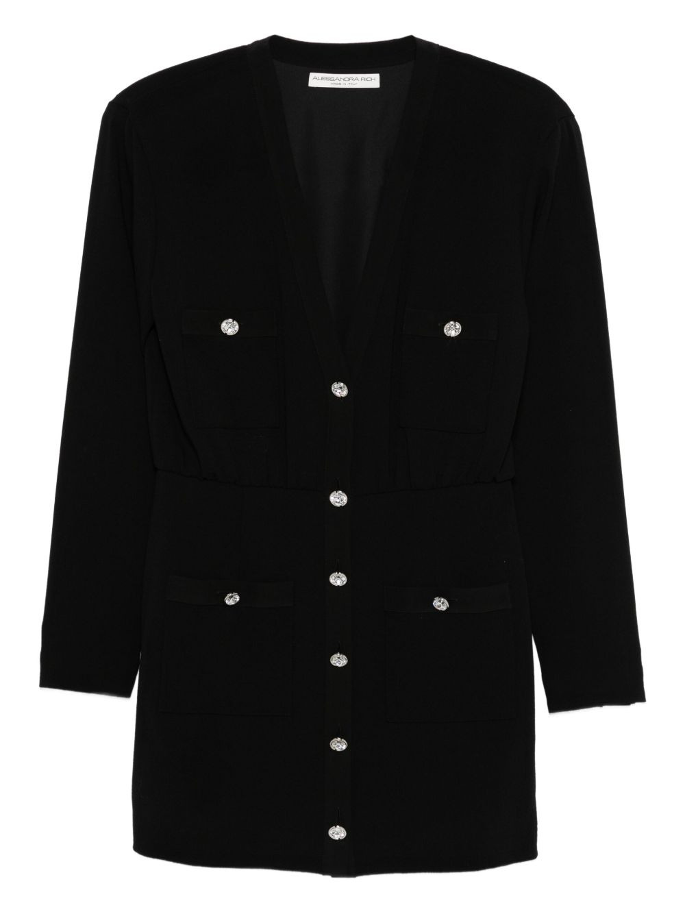 jewel-button multi-pocket dress - 1