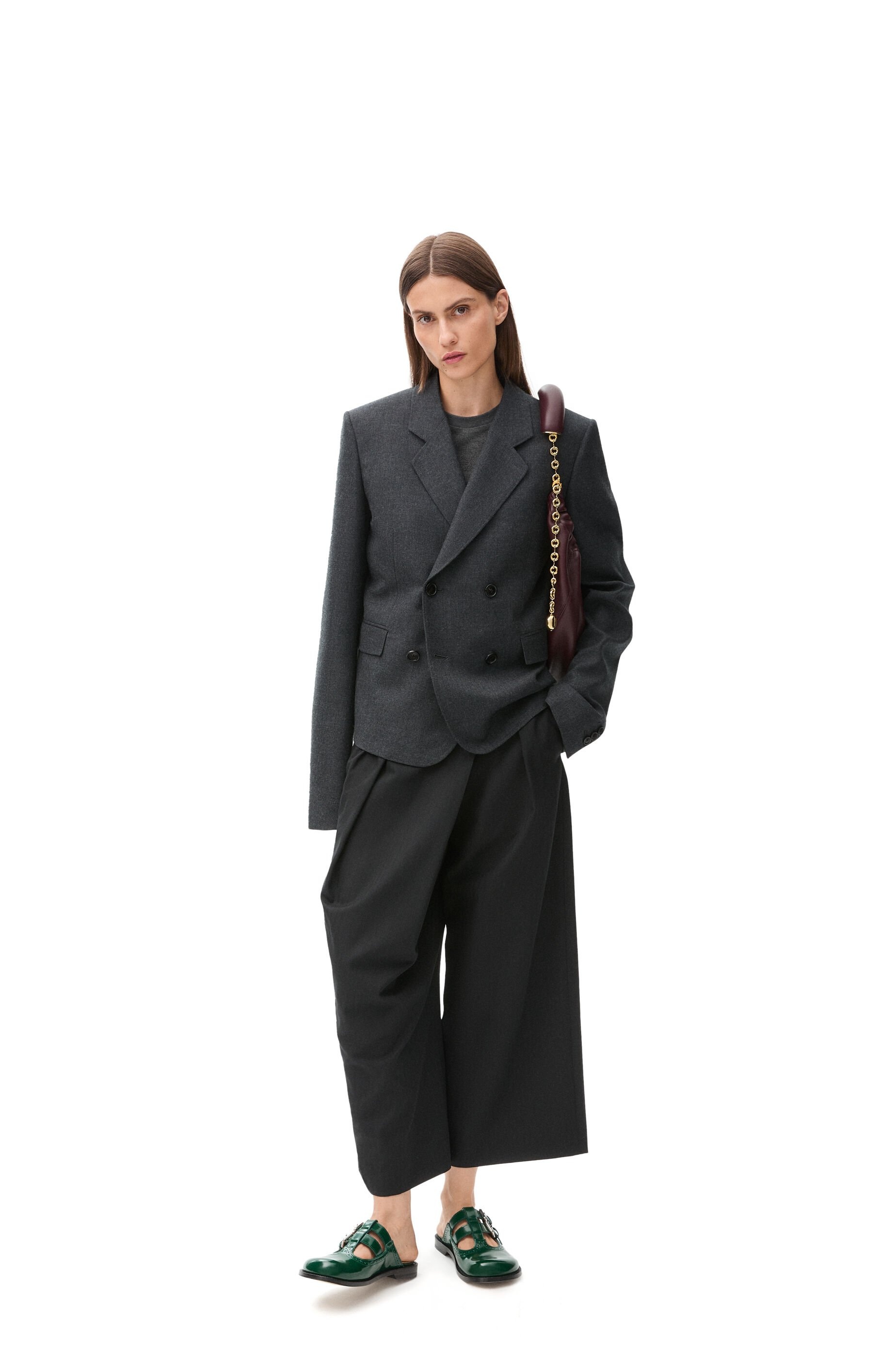 Cropped wrap trousers in wool - 2