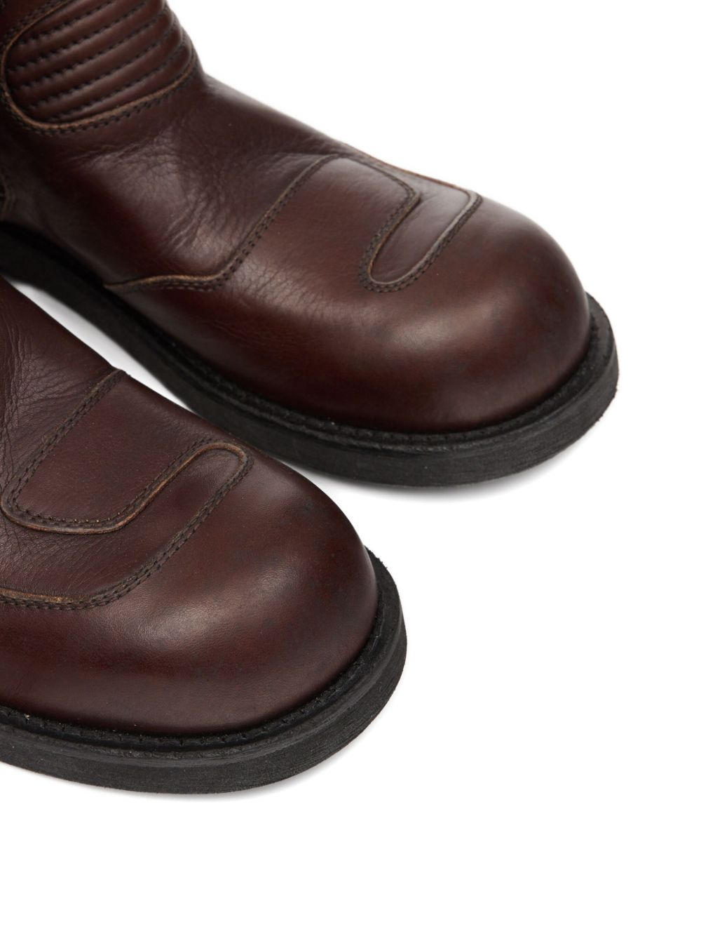 chunky-heeled leather ankle boots - 4