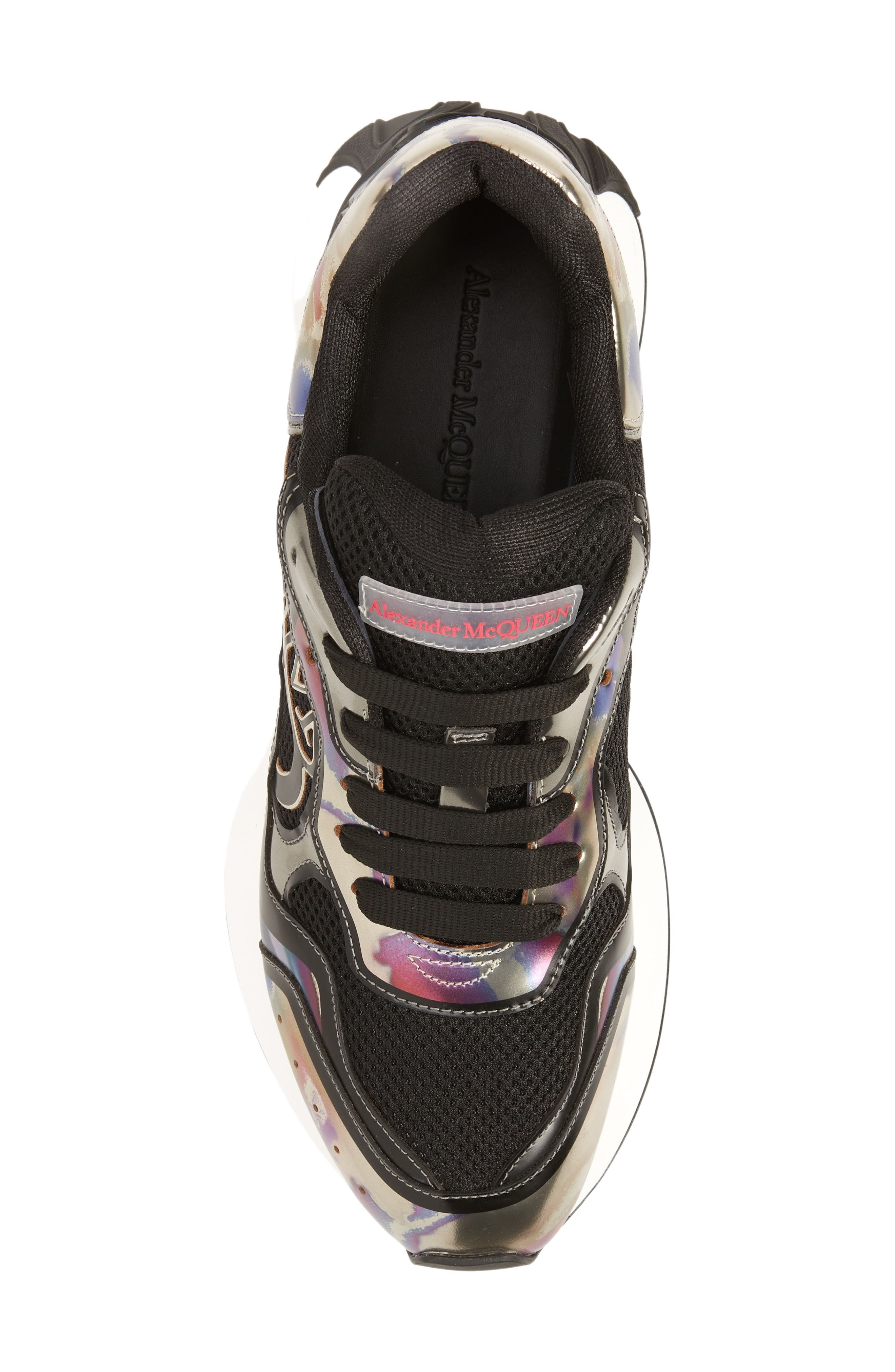 Alexander McQueen Sprint Runner Sneaker in Black/White/Multi at Nordstrom, Size 7Us - 5