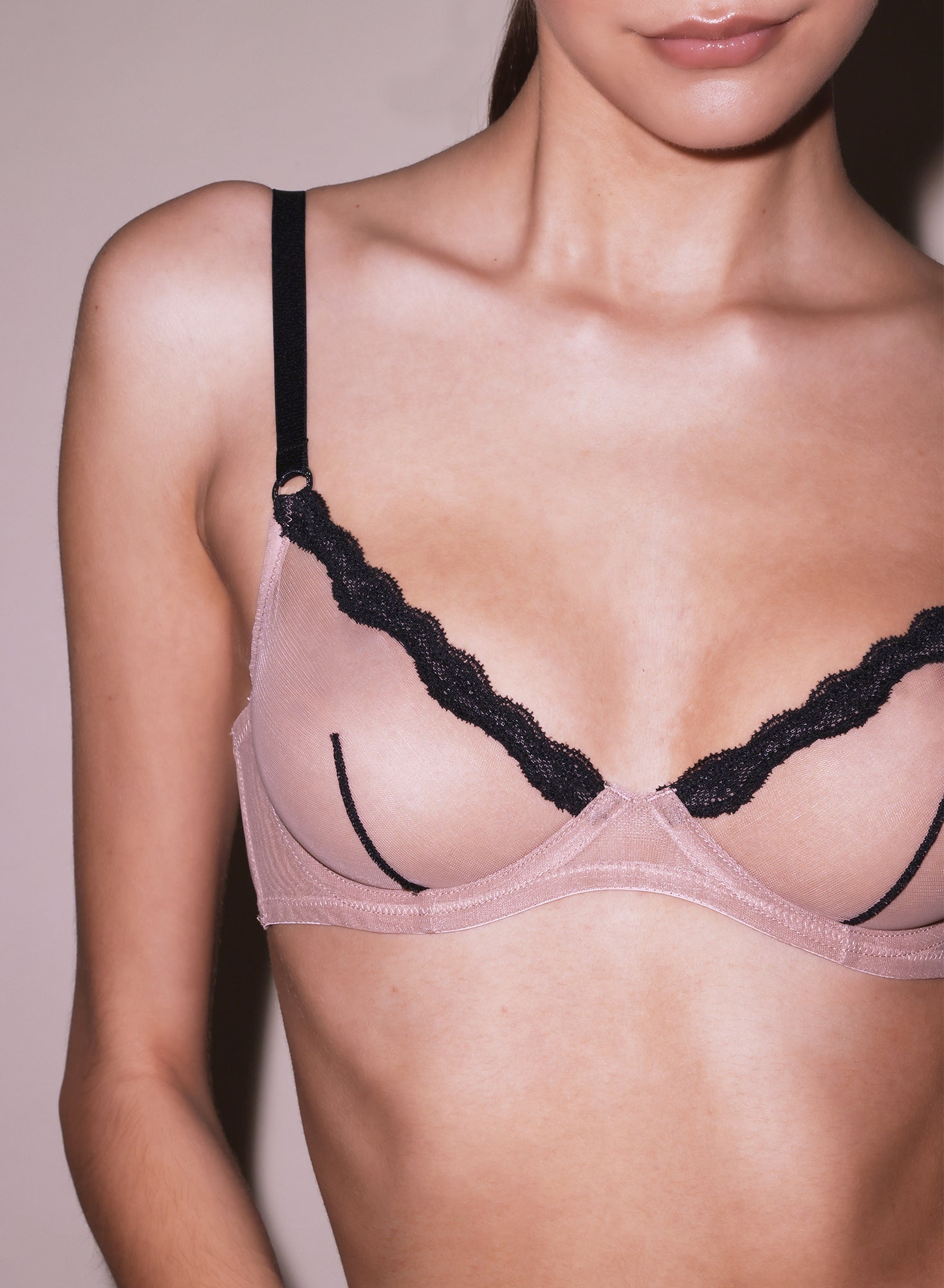 Sheer Tulle Demi Bra - 3