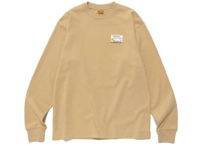 Human Made Human Made Polar Bear Graphic L/S Tee Beige outlook