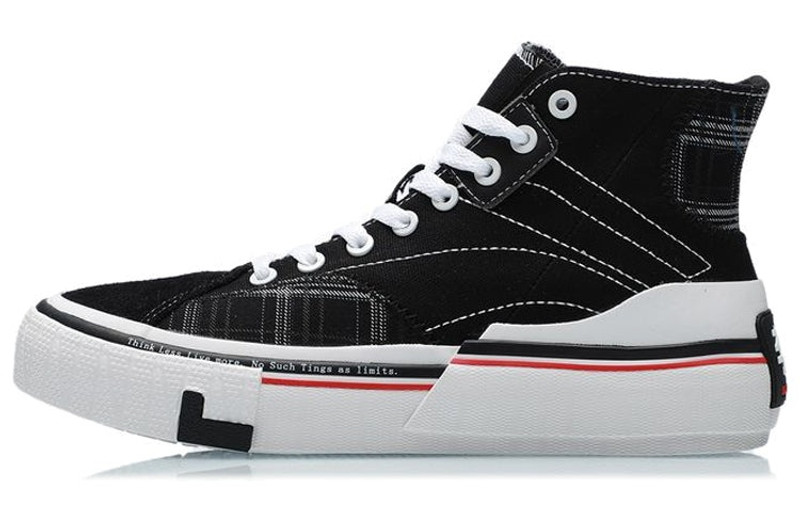Li-Ning (WMNS) Li-Ning Canvas Hi Shoes 'Black White Red' AECR008-4 outlook