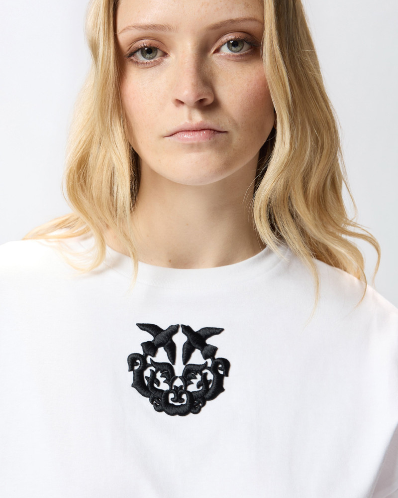 CROPPED T-SHIRT WITH LOVE BIRDS EMBROIDERY 6