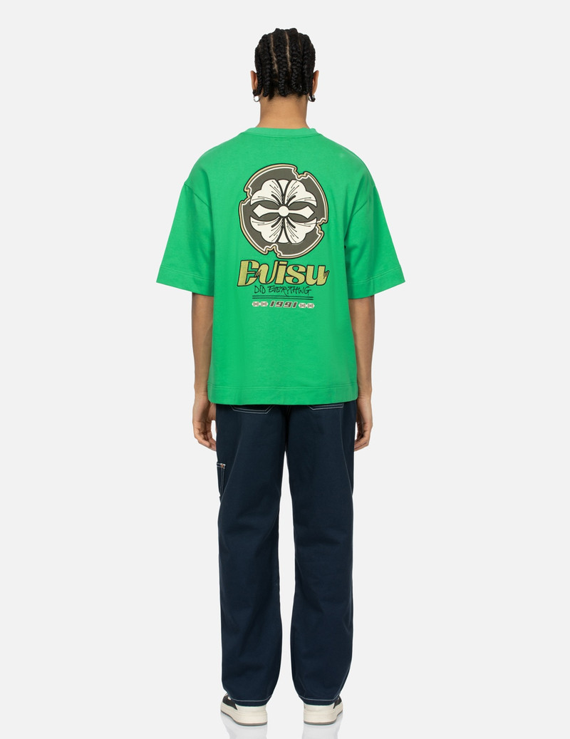 HANAFUDA KAMON AND LOGO PRINT OVERSIZED SHORT-SLEEVE SWEATSHIRT 5