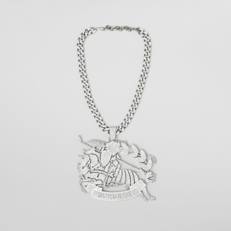Crystal EKD and Palladium-plated Necklace 1