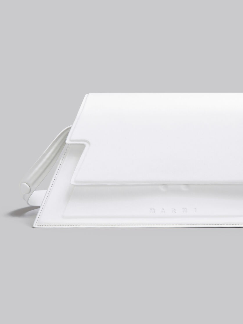 MEDIUM TRUNKOISE BAG IN SMOOTH WHITE LEATHER - 5