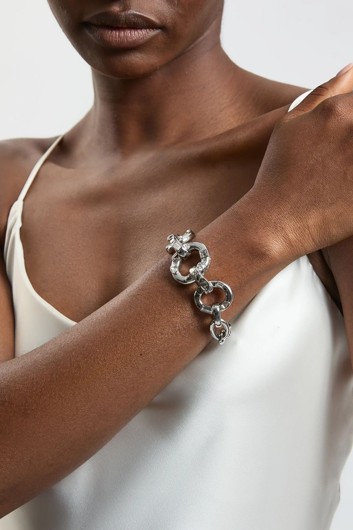 Crystal Chain Statement Bracelet - 1