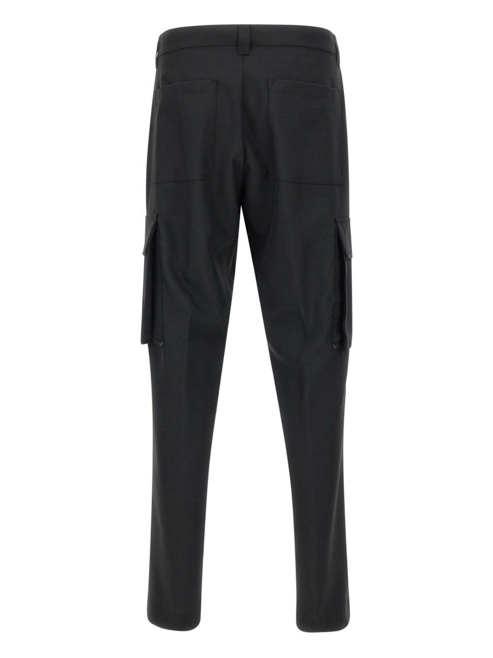 logo-patch tailored pants - 2