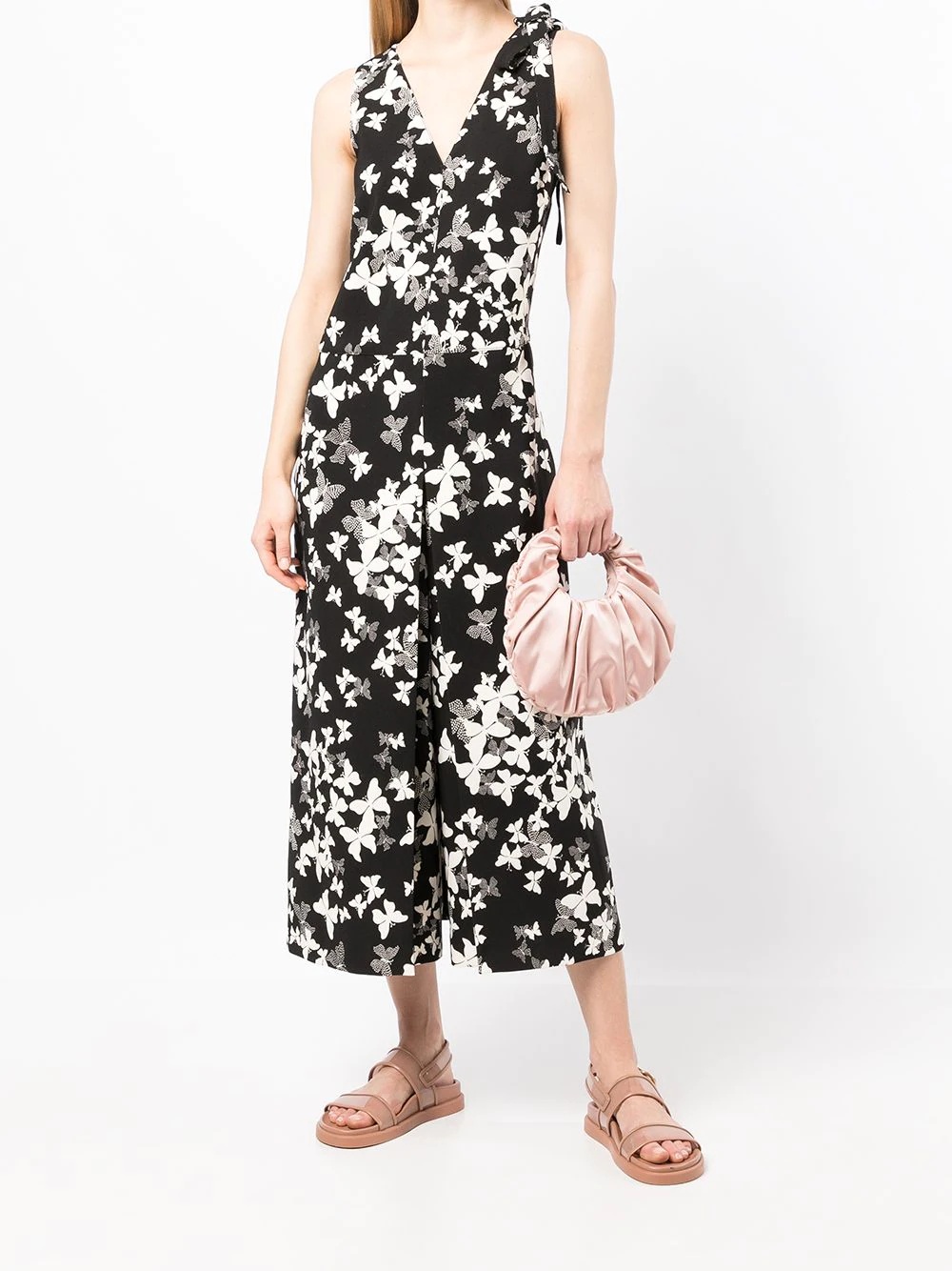 butterfly-print jumpsuit - 2
