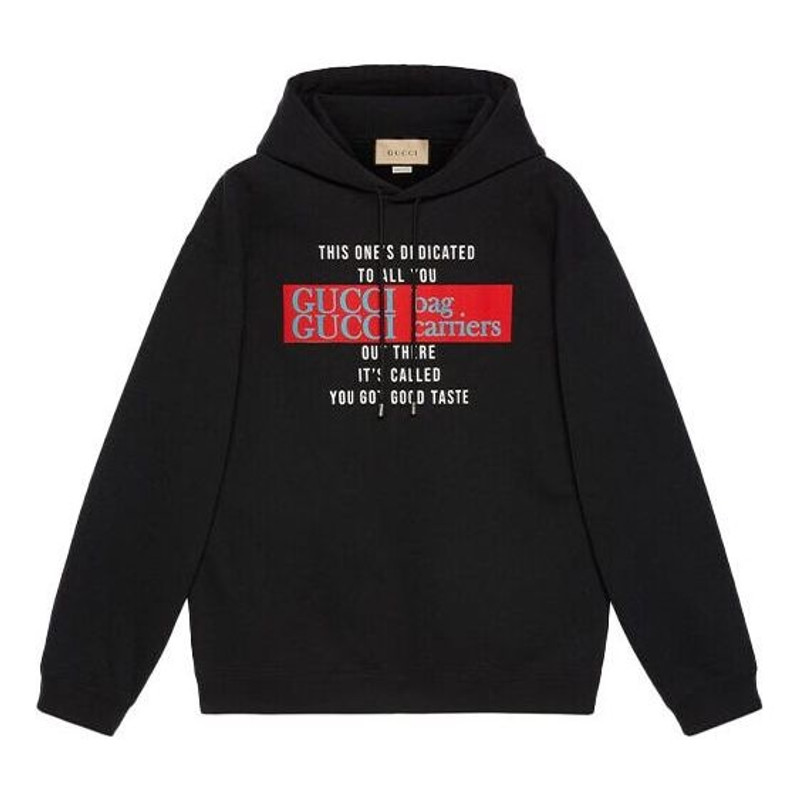 GUCCI FW21 You got good taste Hoodie 'Black' 681220-XJD1D-1152 - 1