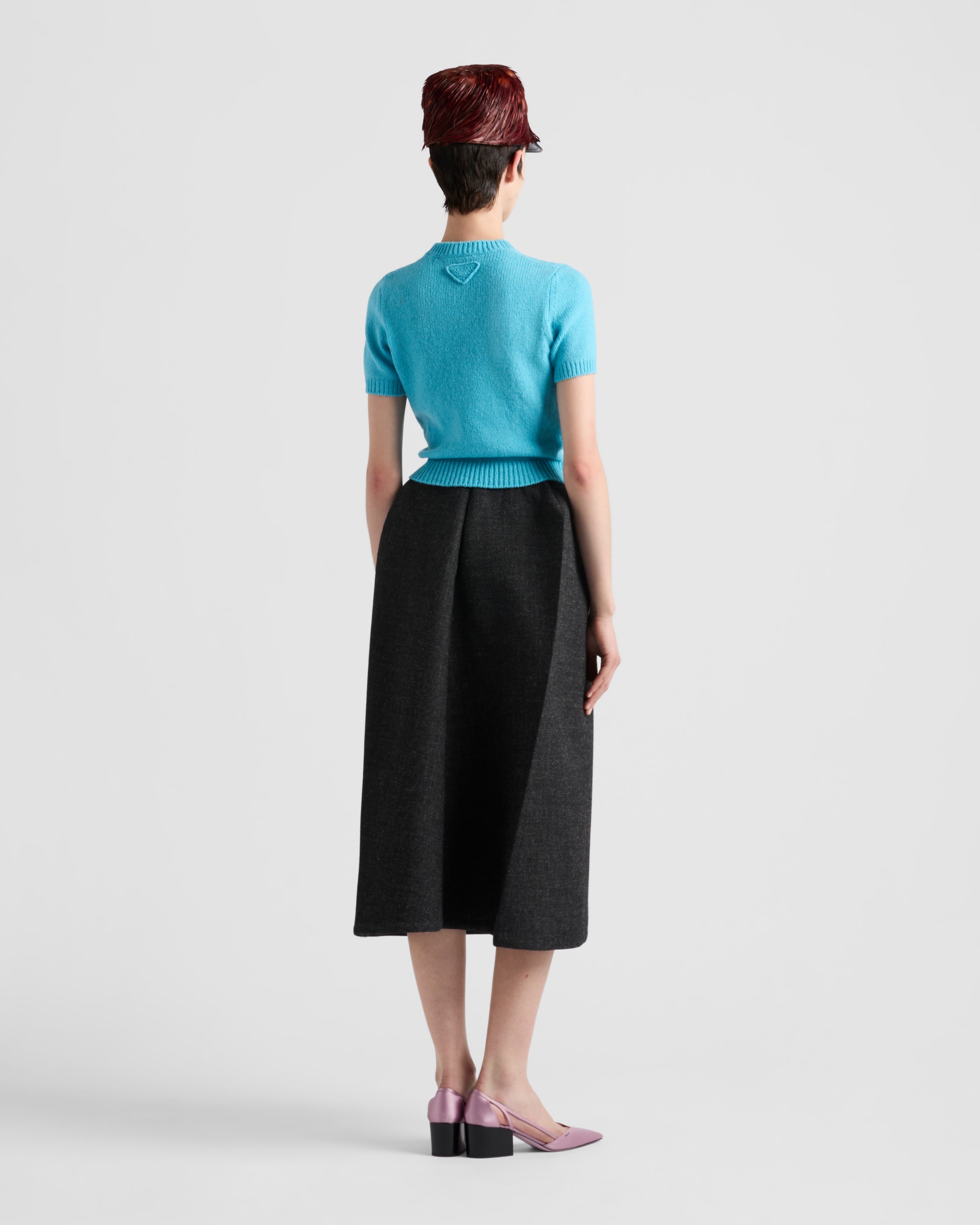 Short-sleeved cashmere sweater - 5
