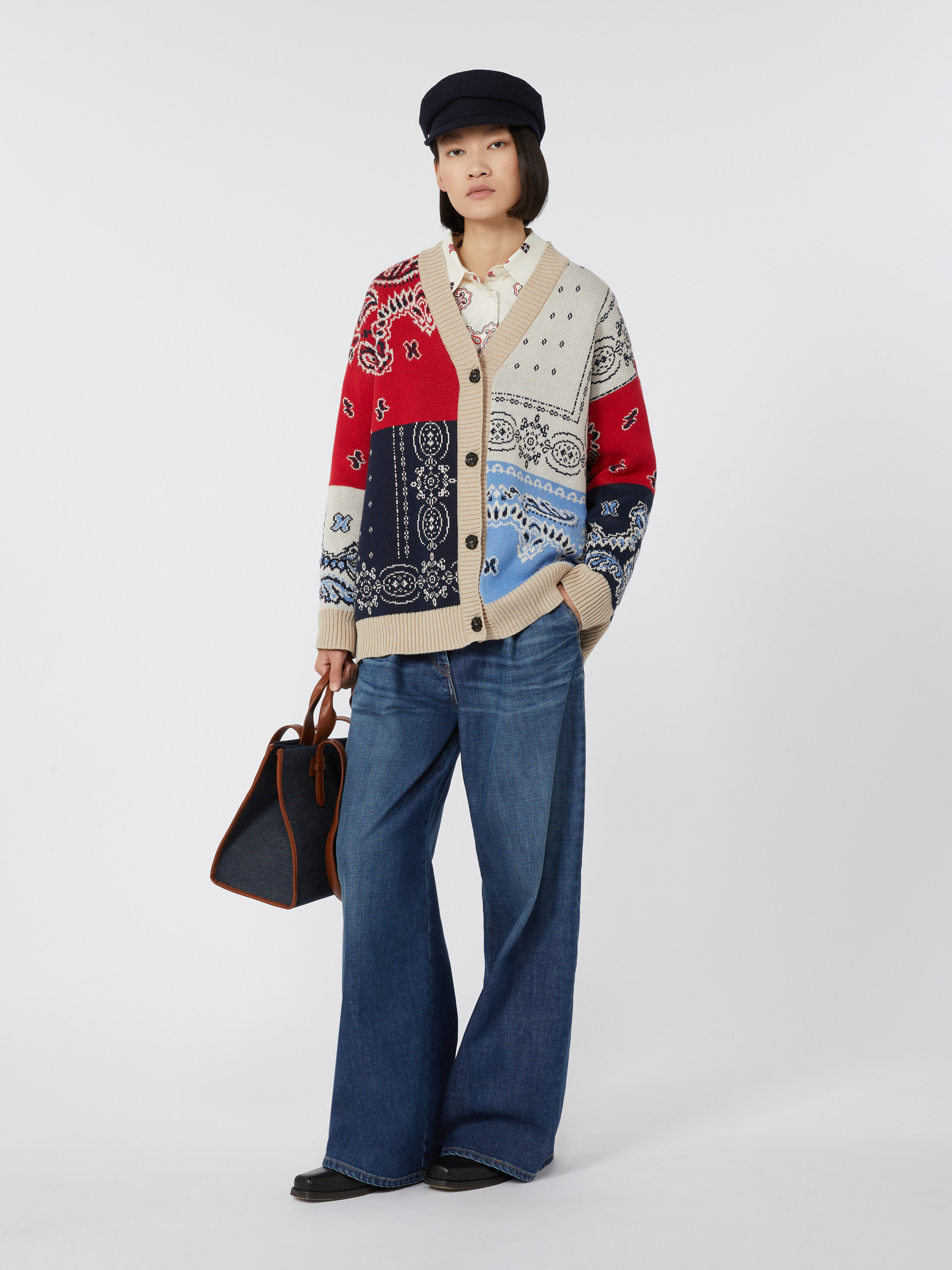 BAOBAB Oversized jacquard yarn cardigan - 2