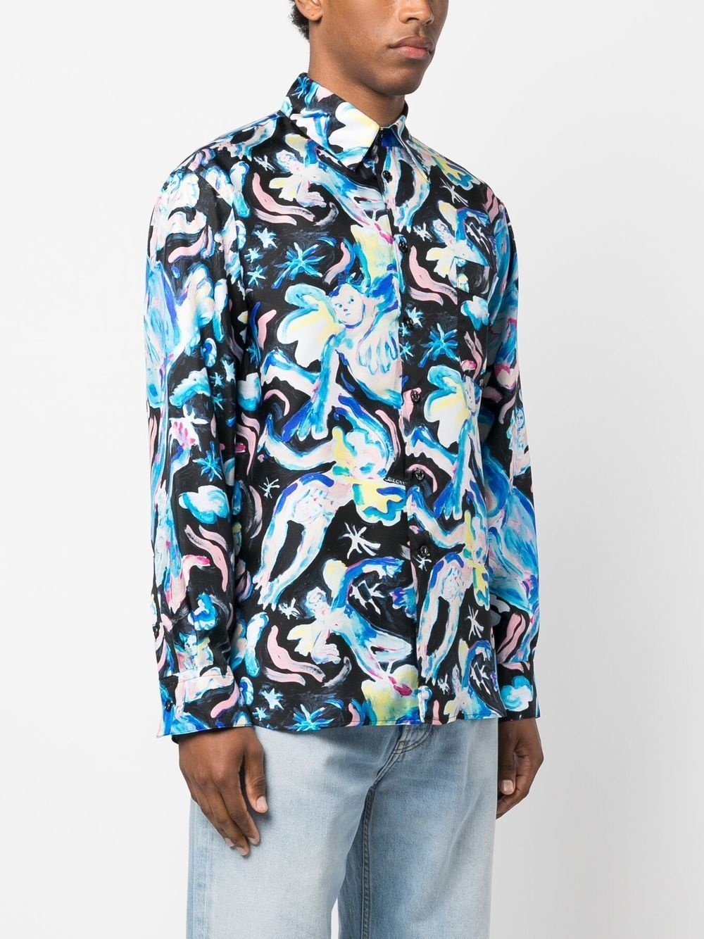 ILLUSTRATION-PRINT SILK SHIRT - 3