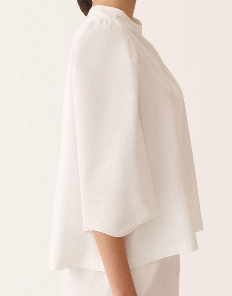 Optical white jersey T-shirt 6