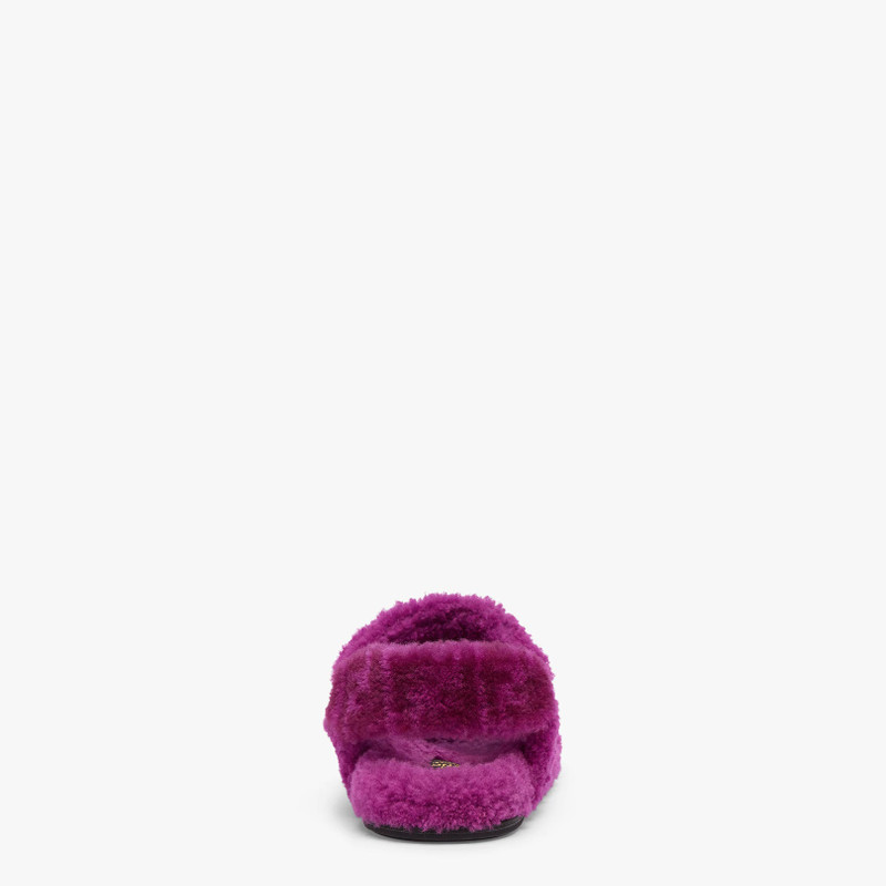 FENDI Purple sheepskin sandals outlook
