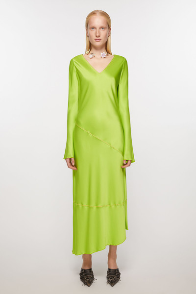 Acne Studios Satin long dress - Bright Green outlook