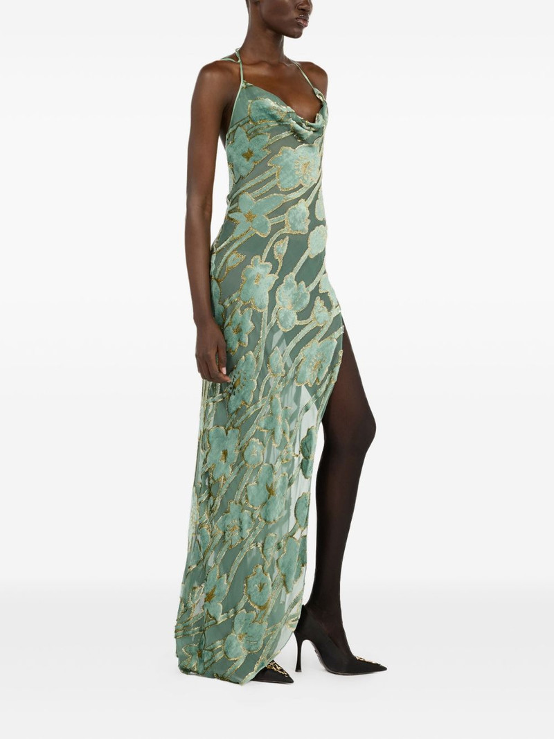 Roberto Cavalli floral-pattern asymmetrical dress outlook